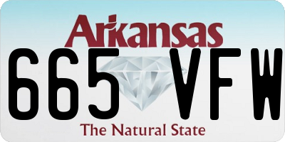 AR license plate 665VFW