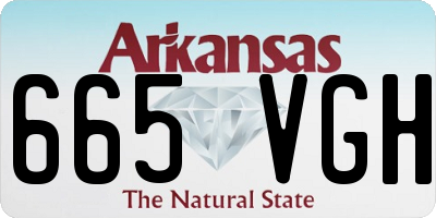 AR license plate 665VGH