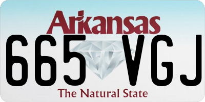 AR license plate 665VGJ