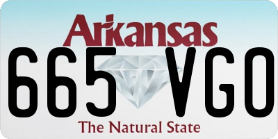 AR license plate 665VGO