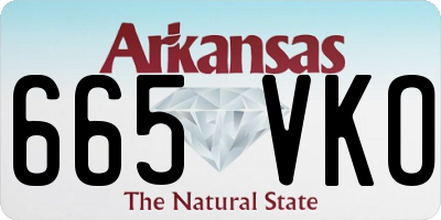 AR license plate 665VKO