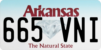 AR license plate 665VNI