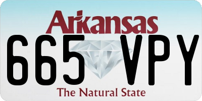AR license plate 665VPY