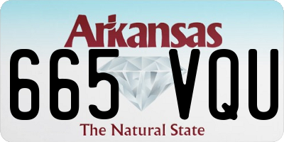 AR license plate 665VQU