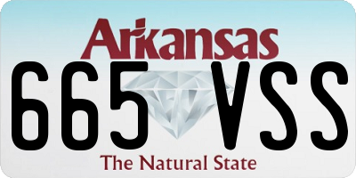 AR license plate 665VSS