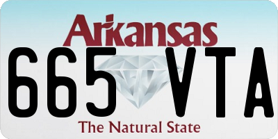 AR license plate 665VTA