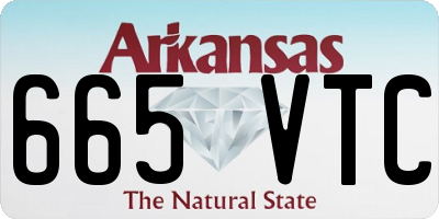 AR license plate 665VTC