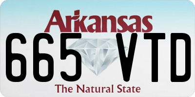 AR license plate 665VTD