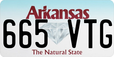 AR license plate 665VTG
