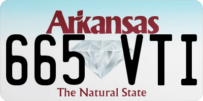 AR license plate 665VTI