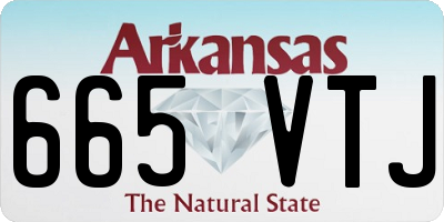 AR license plate 665VTJ