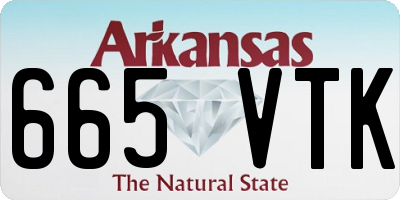 AR license plate 665VTK