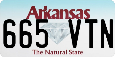 AR license plate 665VTN