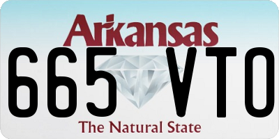 AR license plate 665VTO