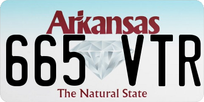 AR license plate 665VTR