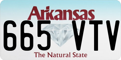 AR license plate 665VTV