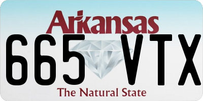 AR license plate 665VTX