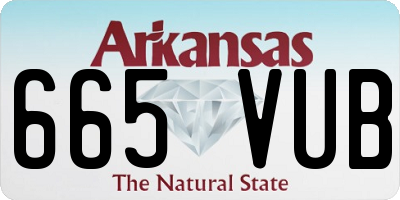 AR license plate 665VUB