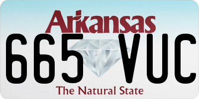 AR license plate 665VUC
