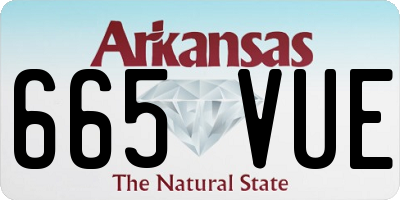 AR license plate 665VUE