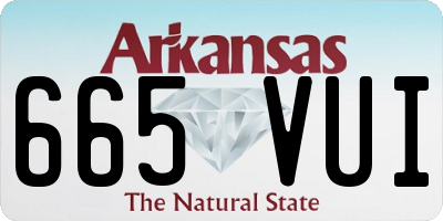 AR license plate 665VUI