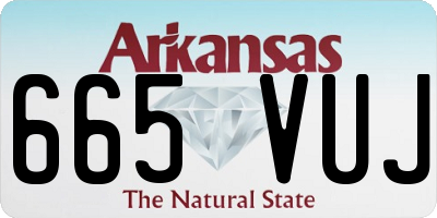 AR license plate 665VUJ