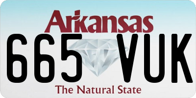 AR license plate 665VUK