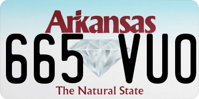 AR license plate 665VUO