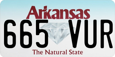 AR license plate 665VUR