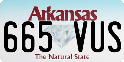 AR license plate 665VUS
