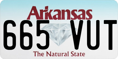 AR license plate 665VUT