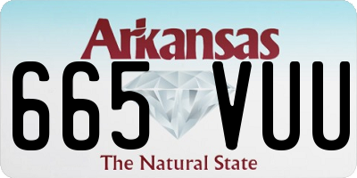 AR license plate 665VUU