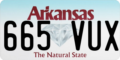 AR license plate 665VUX
