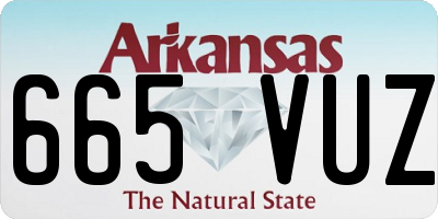 AR license plate 665VUZ