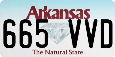 AR license plate 665VVD