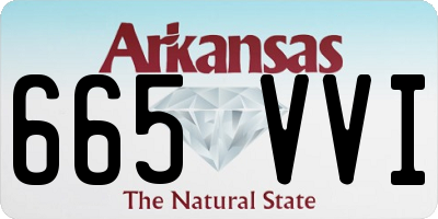 AR license plate 665VVI