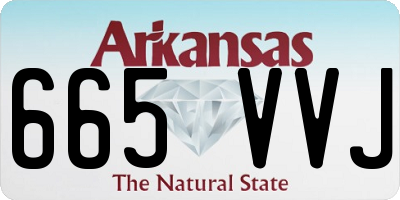 AR license plate 665VVJ