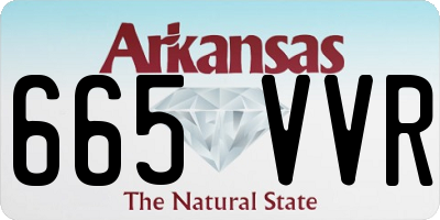 AR license plate 665VVR