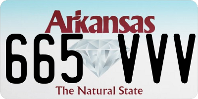 AR license plate 665VVV