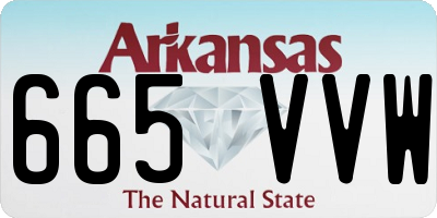 AR license plate 665VVW