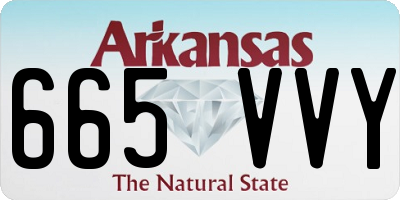 AR license plate 665VVY