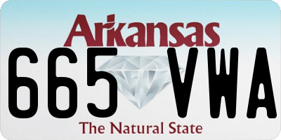 AR license plate 665VWA