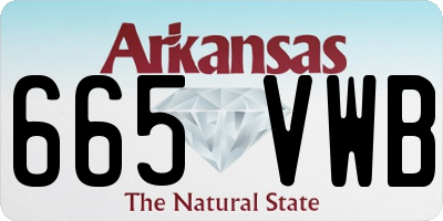 AR license plate 665VWB