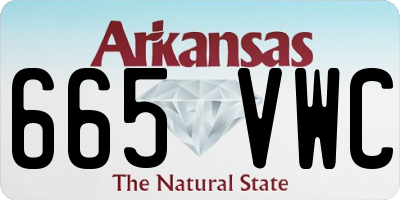 AR license plate 665VWC