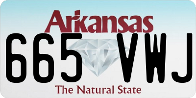 AR license plate 665VWJ