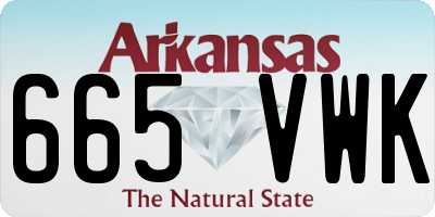 AR license plate 665VWK