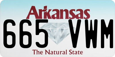 AR license plate 665VWM