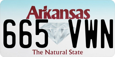 AR license plate 665VWN