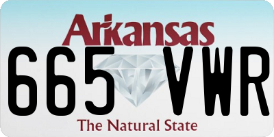 AR license plate 665VWR