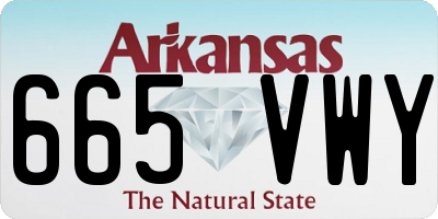 AR license plate 665VWY